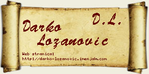 Darko Lozanović vizit kartica